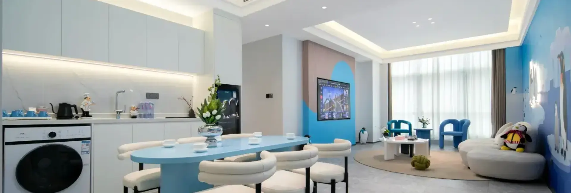 Child-Friendly Parent-Child Three-Bedroom Suite | Home-Style Gathering | Kids Bathtub | Spacious Activity Area